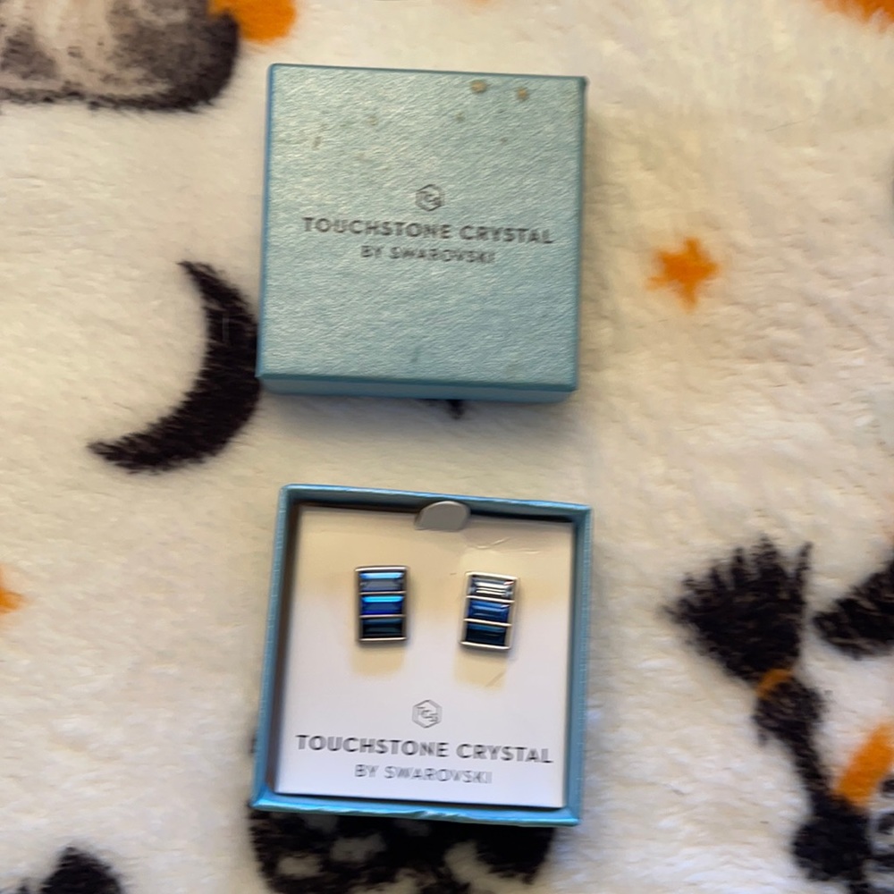 New Touchstone Crystal Pierced Earrings
